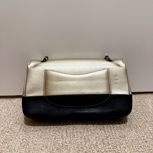 Chanel Bicolor Classic Pure Double Flap Bag Caviar and Iridescent Calfskin Jumbo - Picture 2 of 10